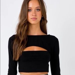 Princess Polly long sleeve crop top